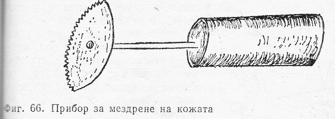 Прибор за мездрене на кожата